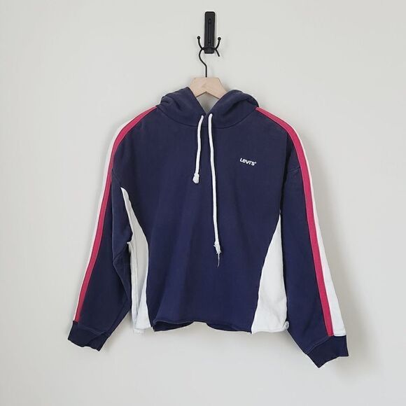 Levi's Maritime Short Hoodie in Navy Size Large - Picture 2 of 7